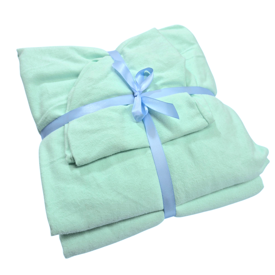 OFF SHADE - Aqua Cotton Flannel Sheet Set (42