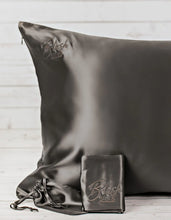Load image into Gallery viewer, Blush Silks Pure Mulberry Silk Pillowcase - CHARCOAL