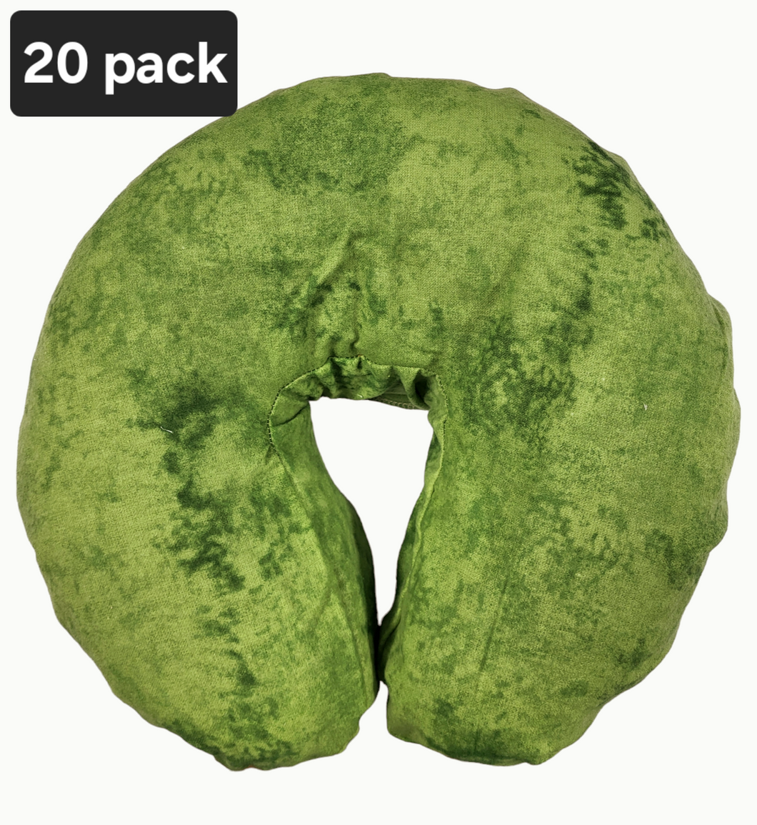 OFF SHADE - 20 pack Regular Face Cradle Covers - Green Marble Cotton Flannel
