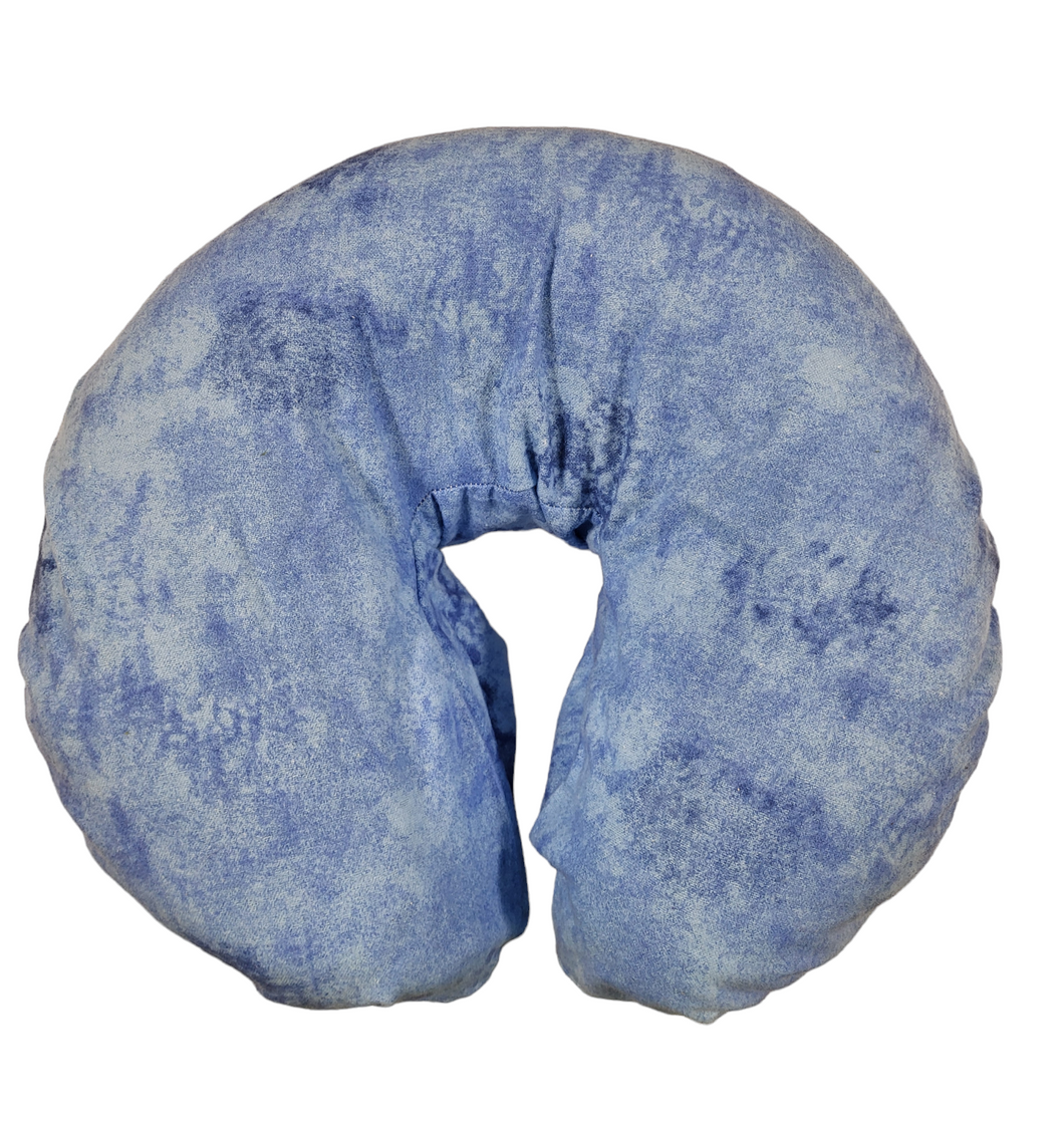 OFF SHADE Regular Face Cradle Cover - Cotton Flannel - Light Blue Marble (view for details)