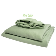Load image into Gallery viewer, Sage Green Cotton Flannel Sheet Set (Pick Your Sizes)
