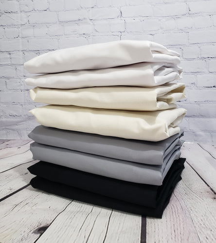 Poly Cotton-Twill Weave Fitted Sheet (Pick Color and Size)